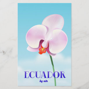 Papelaria Poster de viagens de orquídea do Equador