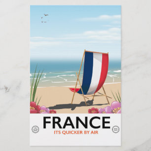 Papelaria Poster de viagens de praia ao largo da França