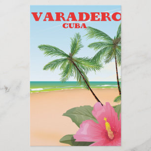 Papelaria Poster de viagens de praia de Varadero Cubano