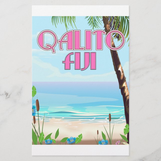 Papelaria Poster de viagens Qalito Fiji (Frente)