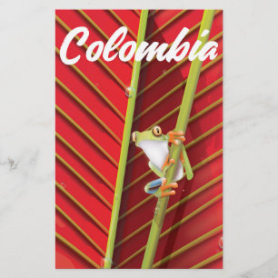 Papelaria Poster de viagens sapo da árvore Colômbia