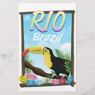 Papelaria Poster de viagens táctil do Rio Brasil