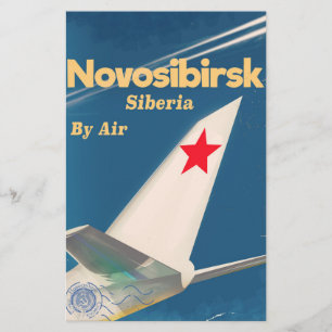Papelaria Poster do vôo de Novosibirsk Sibéria União