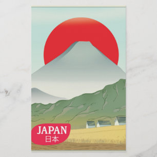 Papelaria Poster viagens vintage de montanha do Japão