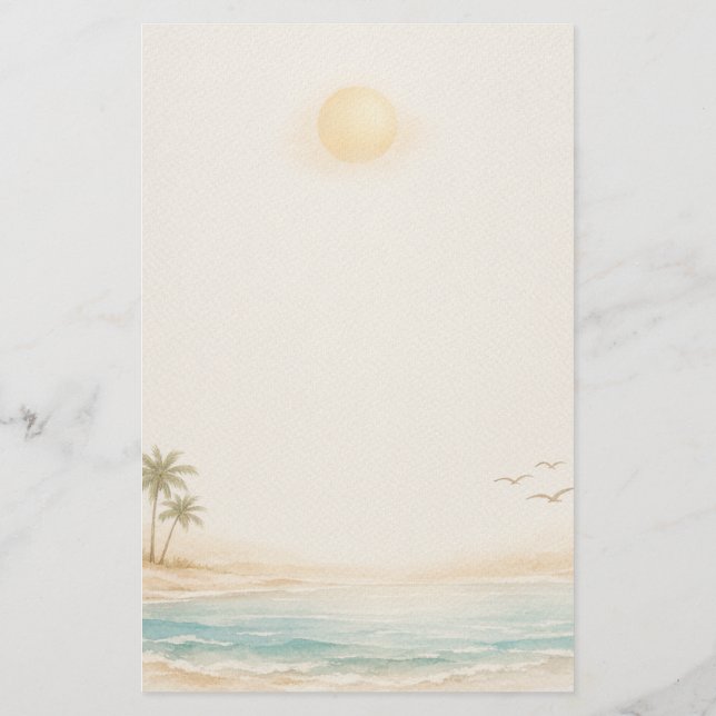 Papelaria Praia Costeira Serena (Verso)