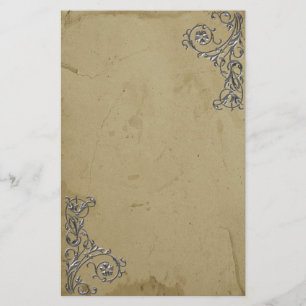 Papelaria Prata de Vintage com Dificuldade