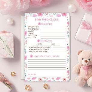Papelaria Predições e conselhos para bebês, cor-de-rosa