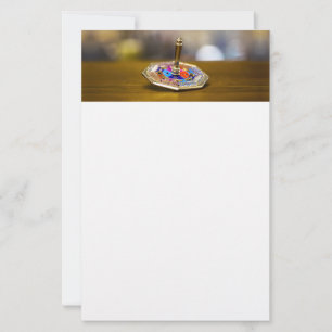 Papelaria Presente SlipperyJoe Hanukkah dreidel base octogon