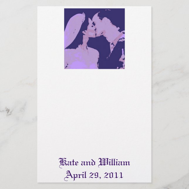 Papelaria Presentes/Kate & William de Casamento Real (Frente)
