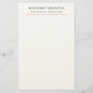 Papelaria Preto Branco Minimalista Simples Plano 
