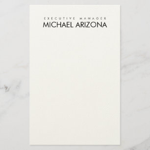 Papelaria Preto e Branco Minimalista Simples Moderno