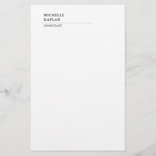 Papelaria Preto e Branco Moderno Profissional Exclusivo