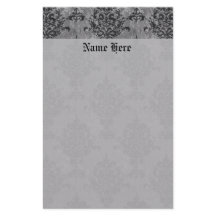 Preto gótico do damasco em cinzas