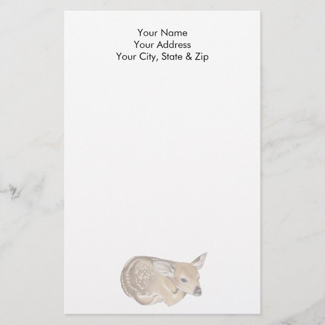 Papelaria Primavera Fawn (Frente)