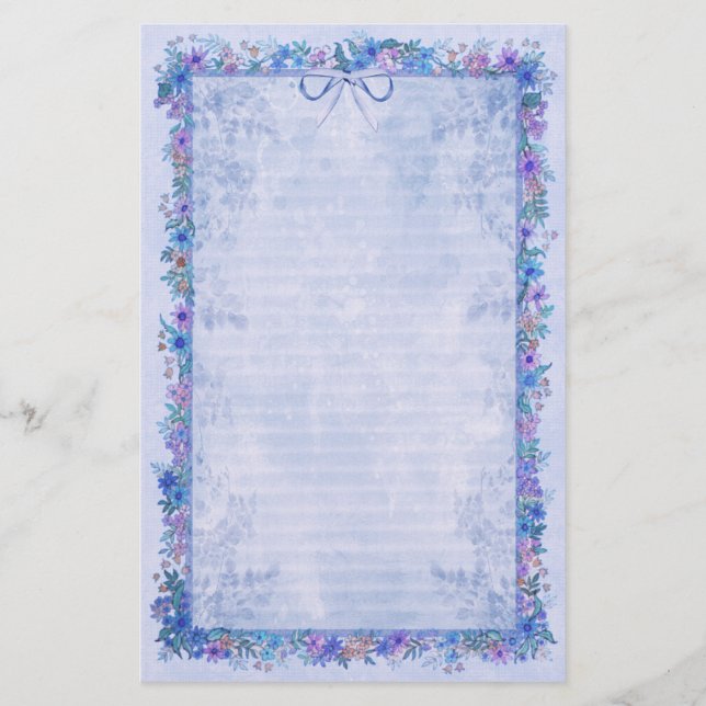 Papelaria Primavera Romance - Azul (Frente)