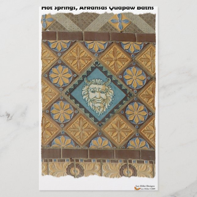 Papelaria Primaveras Quentes, Azulejos de Dome AR Quapaw Ofe (Frente)