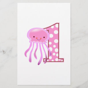 Papelaria Primeiro Aniversário, medusa