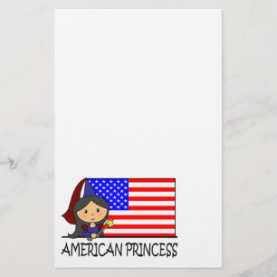 Papelaria Princesa americana bonito Bandeira do clipart dos
