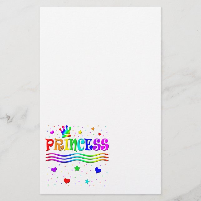 Papelaria Princesa bonito Tiara do arco-íris do clipart dos (Frente)