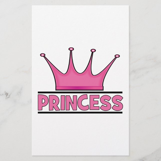 Papelaria Princesa rosa personalizada (Frente)
