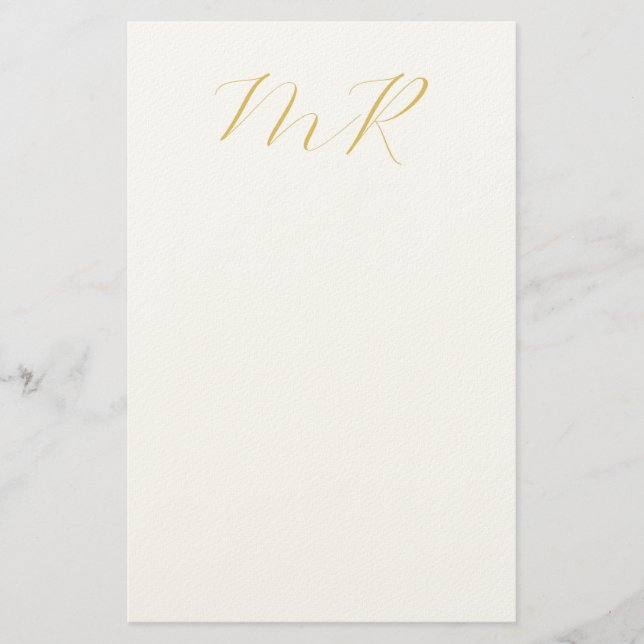 Papelaria Professional Classical Monogram Minimalist Plain (Frente)