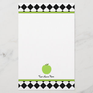 Papelaria Professora Personalizada da Maçã Verde Black Arg