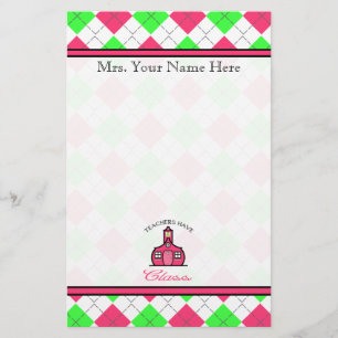 Papelaria Professores Têm Classe - Estilo Rosa &Verde