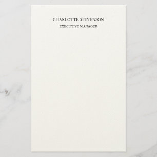 Papelaria Profissional Elegante Branco Simples Minimalista