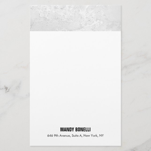 Papelaria Profissional elegante moderno cinza branco moderno (Frente)