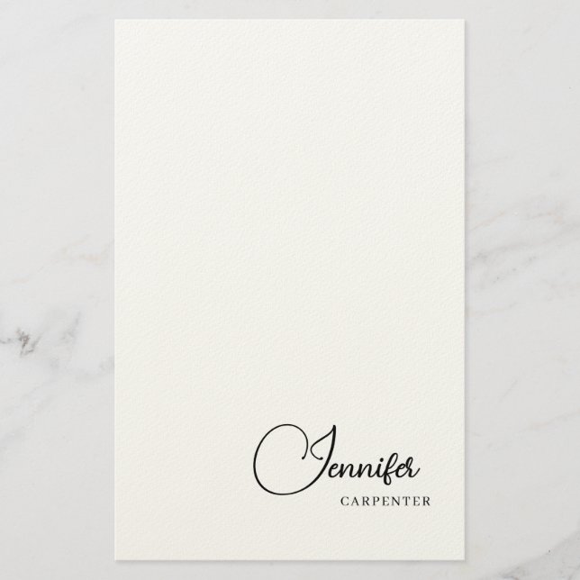 Papelaria Profissional elegante moderno minimalista adiciona (Frente)