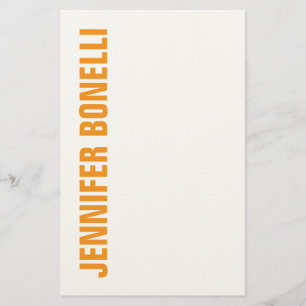 Papelaria Profissional minimalista moderno ousado laranja br