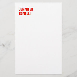 Papelaria Profissional minimalista moderno ousado vermelho b