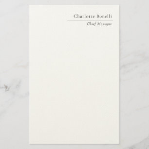 Papelaria Profissional Minimalista Moderno Simples Preto e B