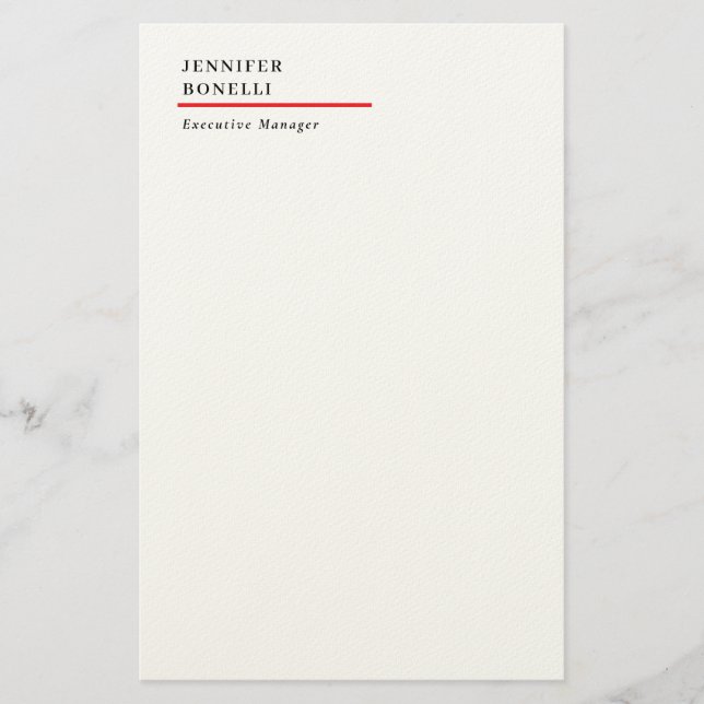 Papelaria Profissional simples minimalista moderno moderno (Frente)