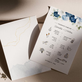 Papelaria Programa Itinerário para Casamento Moderno de Dust