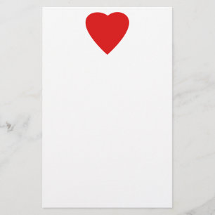 Papelaria Projeto vermelho e branco do coração do amor