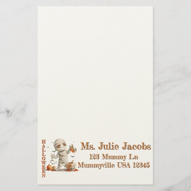 Papelaria Pumpkin Dripe - Mamãe com um doce susto (Frente)