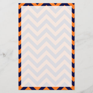 Papelaria Pumpkin, Marinho Azul Grande Chevron ZigZag Padrão