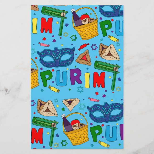 Papelaria Purim Stationery Paper (Frente)