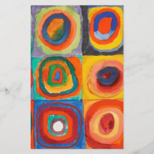 Papelaria Quadrados de Kandinsky Círculos Concêntricos