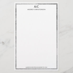 Papelaria Quadro prateado clássico moderno e elegante