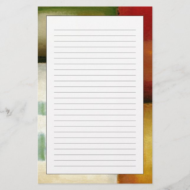 Papelaria Quatro Retângulos Coloridos de Chariklia Zarris (Frente)