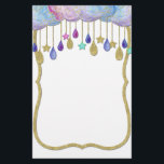 Papelaria Rainbow Cloud Stars Perigosa Glitter Baby<br><div class="desc">Rainbow Cloud Stars Perigosa Dourada Glitter Stationery - Verifique meu compro por toda a coleção que apresenta este design!</div>