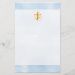 Papelaria Raios de Luz da Cruz Religiosa