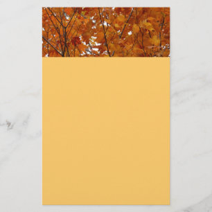 Papelaria Ramais de Folhas de Maple I Orange Autumn