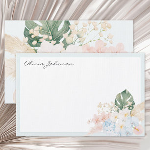 Papelaria Ramalhete Floral de Flores Tropicais em Aquarela M