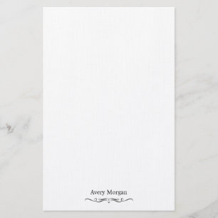 Papelaria Real Elegante Negro Clássico de Luxo Personalizado
