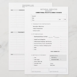Papelaria Recibo de fatura de assinatura de notário público
