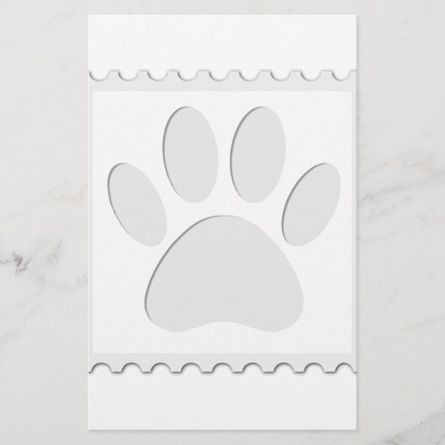 Papelaria Recorte de Impressão de Pata de Cachorro (Frente)