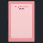 Papelaria Red Christmas Holly Folhas<br><div class="desc">A Holly de Natal Vermelha Deixa Papel de Carta. © Manhã 6</div>